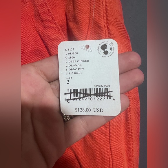 Free People Light as Spring Trousers wide leg orange - Picture 4 of 4